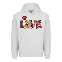 Dove Grey valentine's day tedybear love Premium Hoodie - RanaPortraitStore