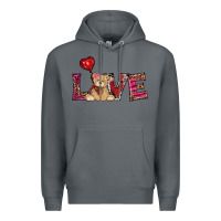 Rock valentine's day tedybear love Premium Hoodie - RanaPortraitStore