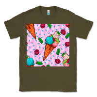 Army Green ice cream seamless pattern Classic Tee - BundleAndBundleShop
