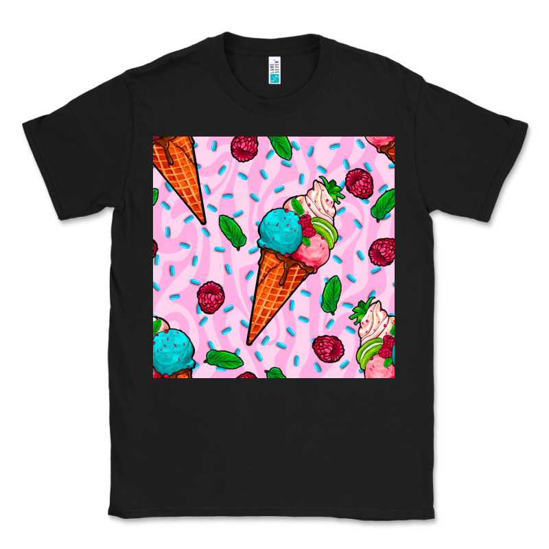 Ice Cream Seamless Pattern Classic Tee by BundleAndBundleShop | Teevron