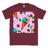 Burgundy ice cream seamless pattern Classic Tee - BundleAndBundleShop