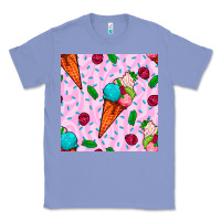 Colony Blue ice cream seamless pattern Classic Tee - BundleAndBundleShop
