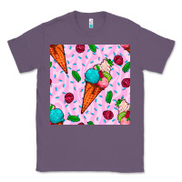 Lavender ice cream seamless pattern Classic Tee - BundleAndBundleShop