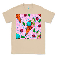 Mushroom ice cream seamless pattern Classic Tee - BundleAndBundleShop