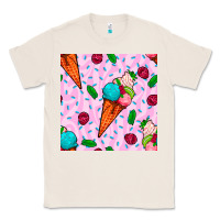 Natural ice cream seamless pattern Classic Tee - BundleAndBundleShop