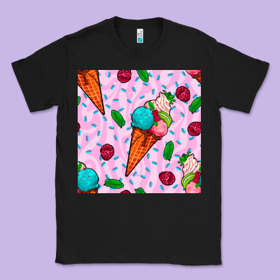 Ice Cream Seamless Pattern Classic Tee Designed By Bundleandbundleshop