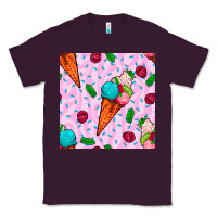 Plum ice cream seamless pattern Classic Tee - BundleAndBundleShop