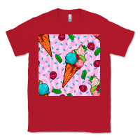 Red ice cream seamless pattern Classic Tee - BundleAndBundleShop