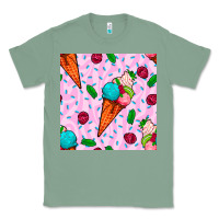 Sage ice cream seamless pattern Classic Tee - BundleAndBundleShop
