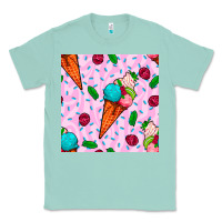 Seafoam ice cream seamless pattern Classic Tee - BundleAndBundleShop