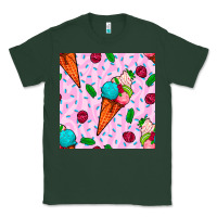 Sports Green ice cream seamless pattern Classic Tee - BundleAndBundleShop