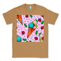Toasted Coconut ice cream seamless pattern Classic Tee - BundleAndBundleShop
