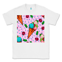 White ice cream seamless pattern Classic Tee - BundleAndBundleShop