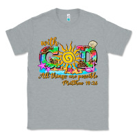 Heather Grey with god all things are possible summer Classic Tee - AdoDesignShop