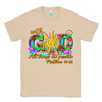 Mushroom with god all things are possible summer Classic Tee - AdoDesignShop