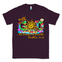 Plum with god all things are possible summer Classic Tee - AdoDesignShop