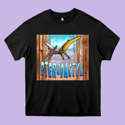 Dinosaur Pterodactyl Heavy Core Tee Designed By Artiststas