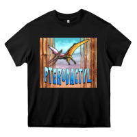 Black dinosaur pterodactyl Heavy Core Tee - Artiststas