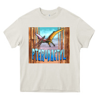 Cream dinosaur pterodactyl Heavy Core Tee - Artiststas