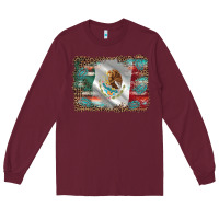 Burgundy mexico gemstone leopard Long Sleeve Tee - AdoDesignShop