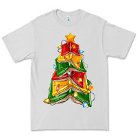 Dove Grey christmas book tree Premium Tee - Zillion Design Studio