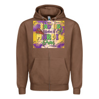 Chestnut bead up bitches it's mardi gras Zipper Hoodie - MaliasSmallBusiness