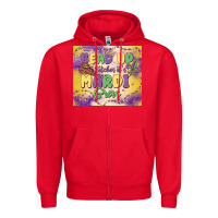 Red bead up bitches it's mardi gras Zipper Hoodie - MaliasSmallBusiness