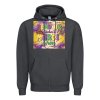 Smoke bead up bitches it's mardi gras Zipper Hoodie - MaliasSmallBusiness