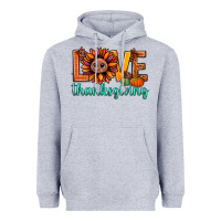 Heather Grey love thanksgiving bbs Heavyweight Hoodie - BundleAndBundleShop