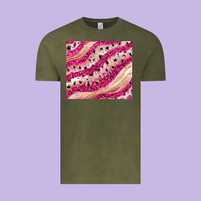 Pink Glitter Vintage Tee Designed By Jahusdesignshop