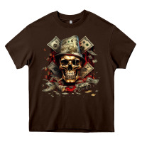Chocolate Brown bad money Heavy Core Tee - Unal Design