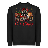 Black merry christmas pug Heavyweight Sweatshirt - JahusDesignShop