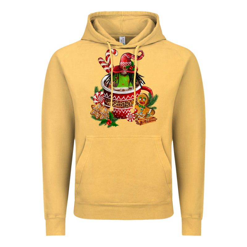 Christmas Coffee Afro Gnome Vintage Hoodie by FaDigitalArtStudio | Teevron