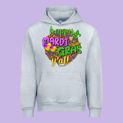 Love Mardi Gras Y'all Urban Hoodie Designed By Howdyjamesfarm