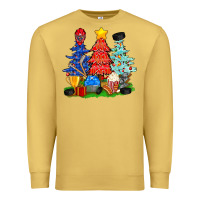 Antique Gold Christmas With Ice Hockey Trees Premium Sweatshirt - BundleAndBundleShop