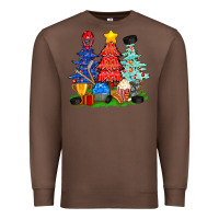 Chestnut Christmas With Ice Hockey Trees Premium Sweatshirt - BundleAndBundleShop