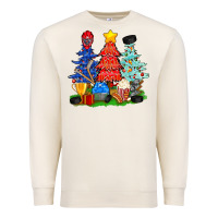 Sandshell Christmas With Ice Hockey Trees Premium Sweatshirt - BundleAndBundleShop