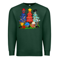 Sports Green Christmas With Ice Hockey Trees Premium Sweatshirt - BundleAndBundleShop