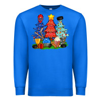True Royal Christmas With Ice Hockey Trees Premium Sweatshirt - BundleAndBundleShop