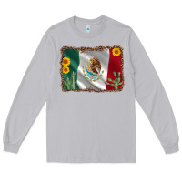 Moon Dust mexico flag sunflower cactus Long Sleeve Tee - AdoDesignShop