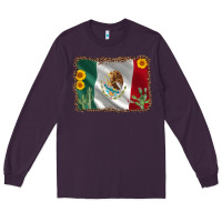 Plum mexico flag sunflower cactus Long Sleeve Tee - AdoDesignShop