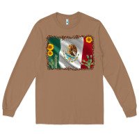 Toasted Coconut mexico flag sunflower cactus Long Sleeve Tee - AdoDesignShop