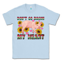 Dusty Blue western don't go bacon my heart pig Classic Tee - Artiststas