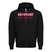 Black stronger than cancer Zipper Hoodie - MaliasSmallBusiness