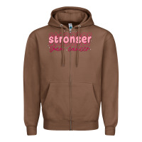 Chestnut stronger than cancer Zipper Hoodie - MaliasSmallBusiness