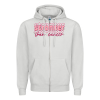 Dove Grey stronger than cancer Zipper Hoodie - MaliasSmallBusiness