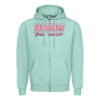 Seafoam stronger than cancer Zipper Hoodie - MaliasSmallBusiness