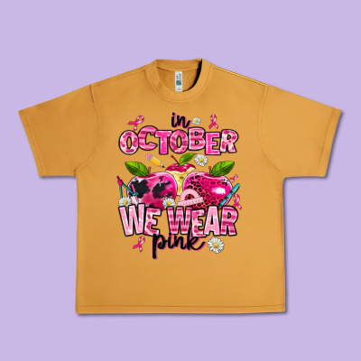 In October We Wear Pink Teachers Urban Heavy Tee Designed By Adodesignshop
