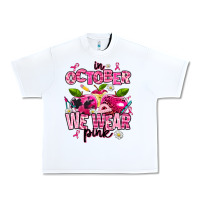 White in october we wear pink teachers Urban Heavy Tee - AdoDesignShop