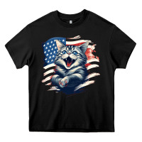 Black cat1 Heavy Core Tee - Unal Design